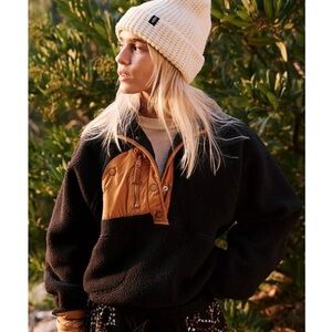 FP Movement Hit The Slopes Colorblock Fleece Pullover Small